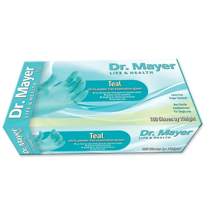 Dr Mayer Nitrile Gloves, Teal XS