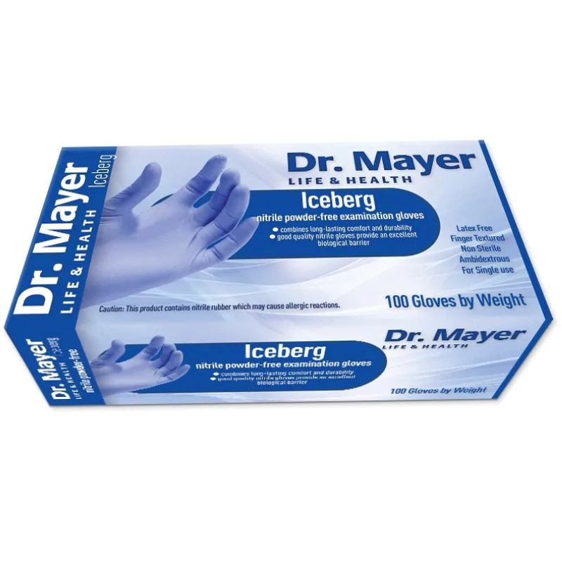 Dr Mayer Nitrile Gloves, ICEBERG XS