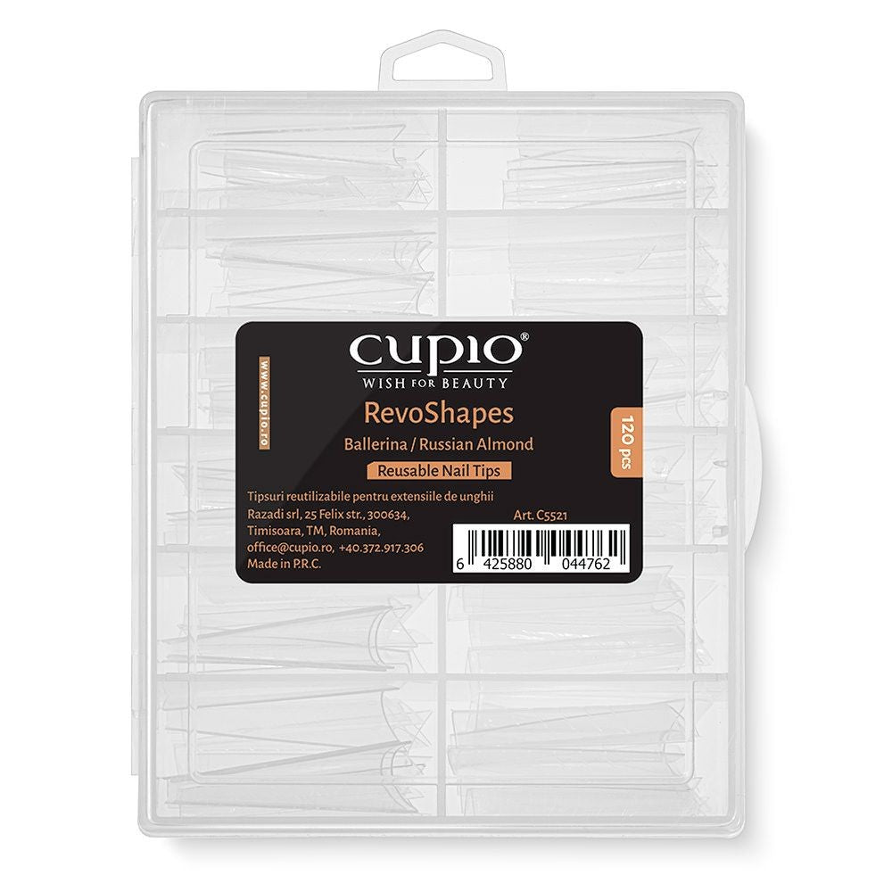 CUPIO Reusable Tips RevoShapes Ballerina/ Russian Almond
