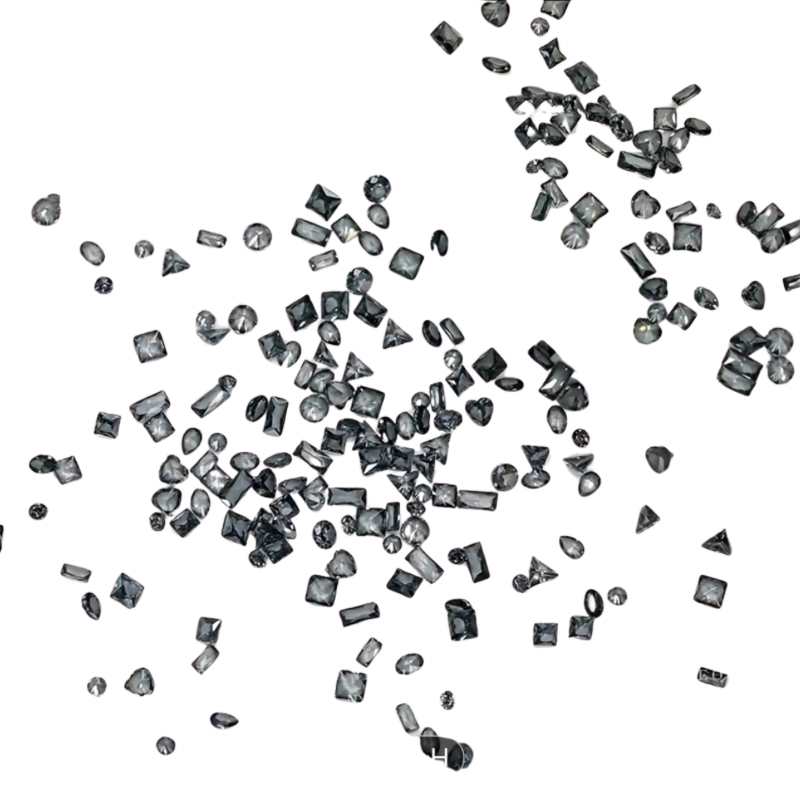 TNMS Dark Grey color mini crystals