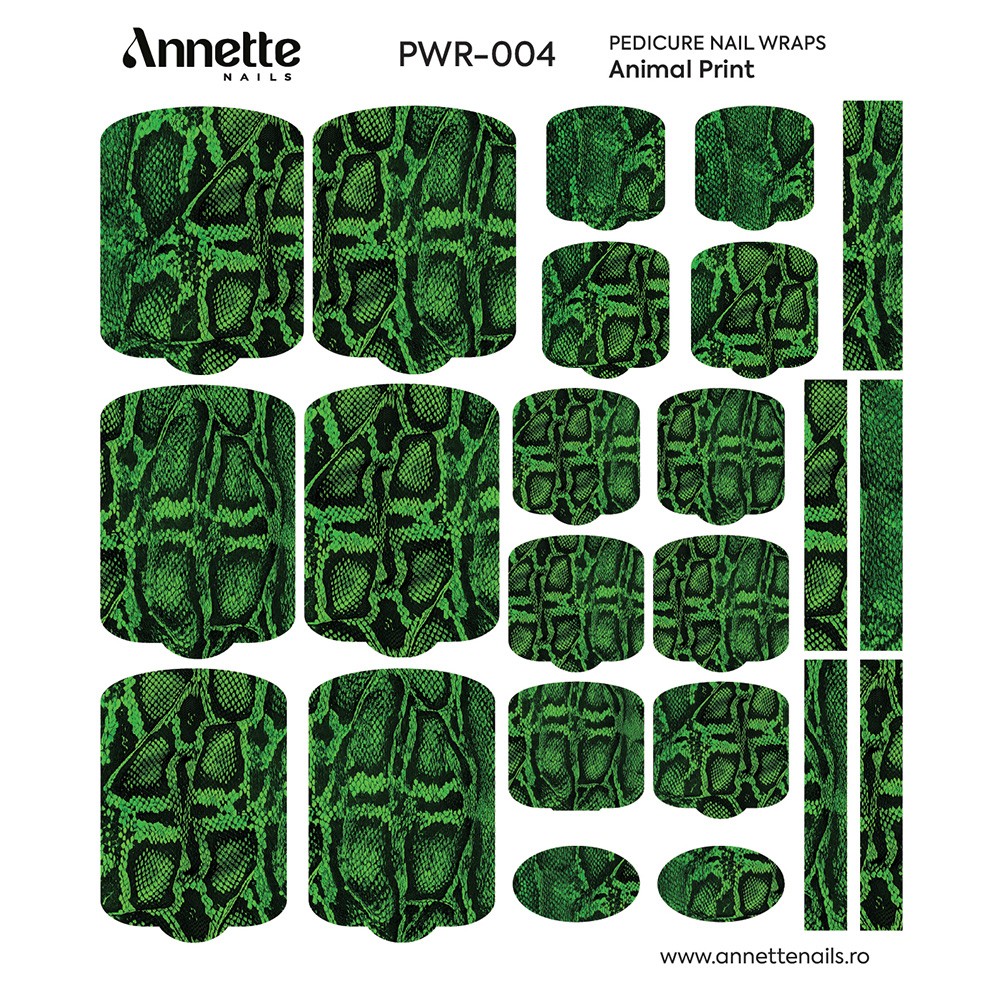 ANNETTE NAILS Wraps Pedicure Animal Print 4 PWR-004