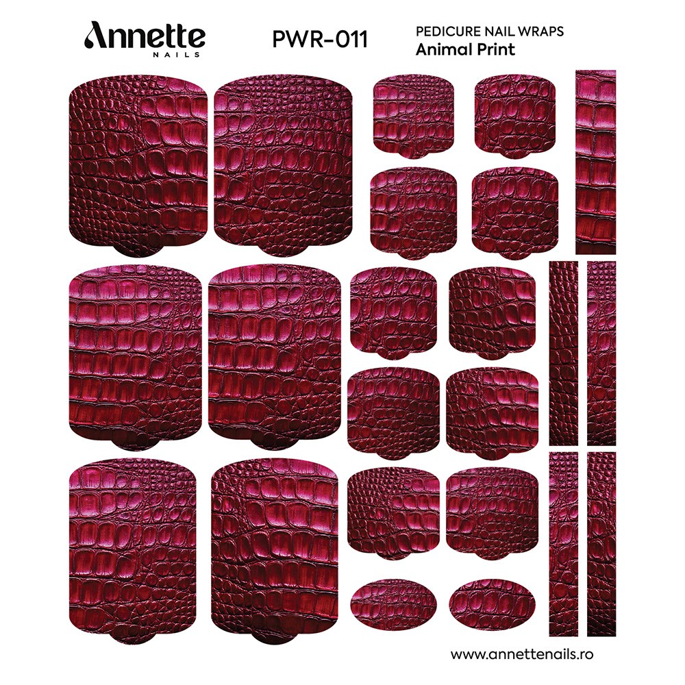 ANNETTE NAILS Wraps Pedicure Animal Print 11 PWR-011