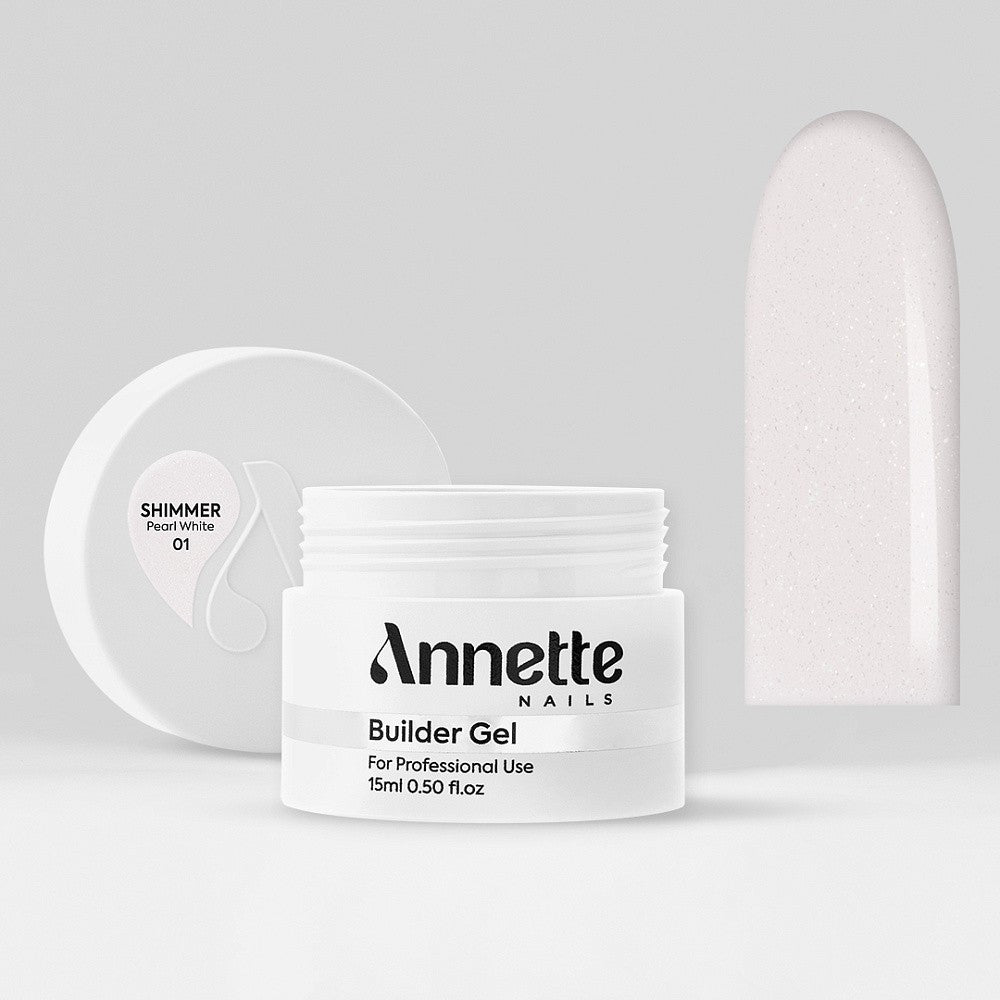 ANNETTE NAILS Builder gel Shimmer Pearl White 50ml GBS-01-50