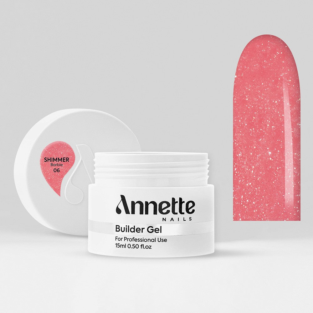 ANNETTE NAILS Builder gel Shimmer Barbie 15ml GBS-06-15