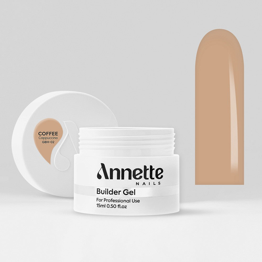 ANNETTE NAILS Builder Half Clear Coffee Cappuccino 15ml GBH-02-15