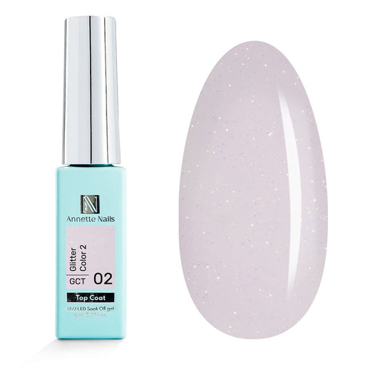 ANNETTE NAILS Top coat Glitter Color 2 GCT-02 8ml