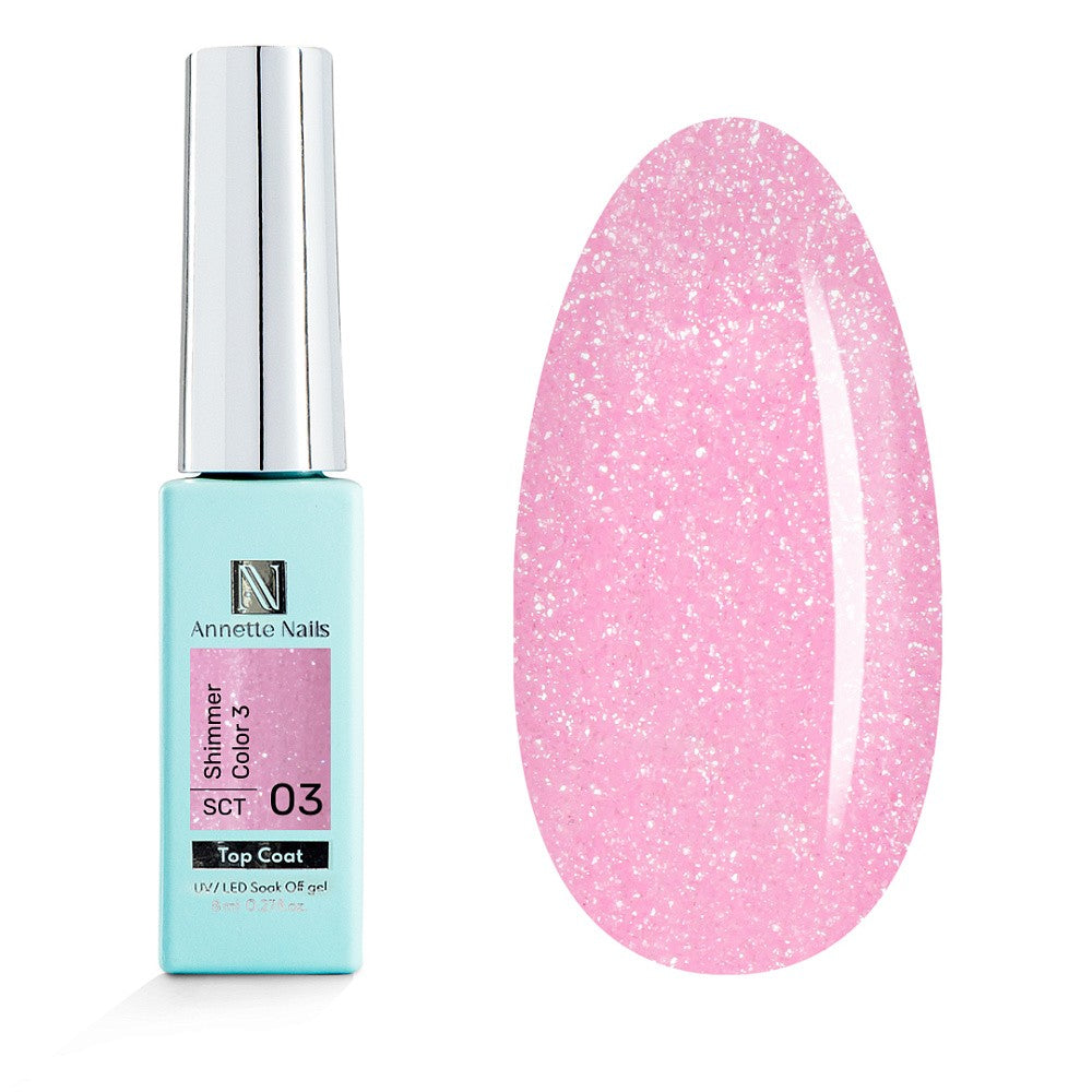 ANNETTE NAILS Top coat Shimmer Color 3 SCT-03 8ml