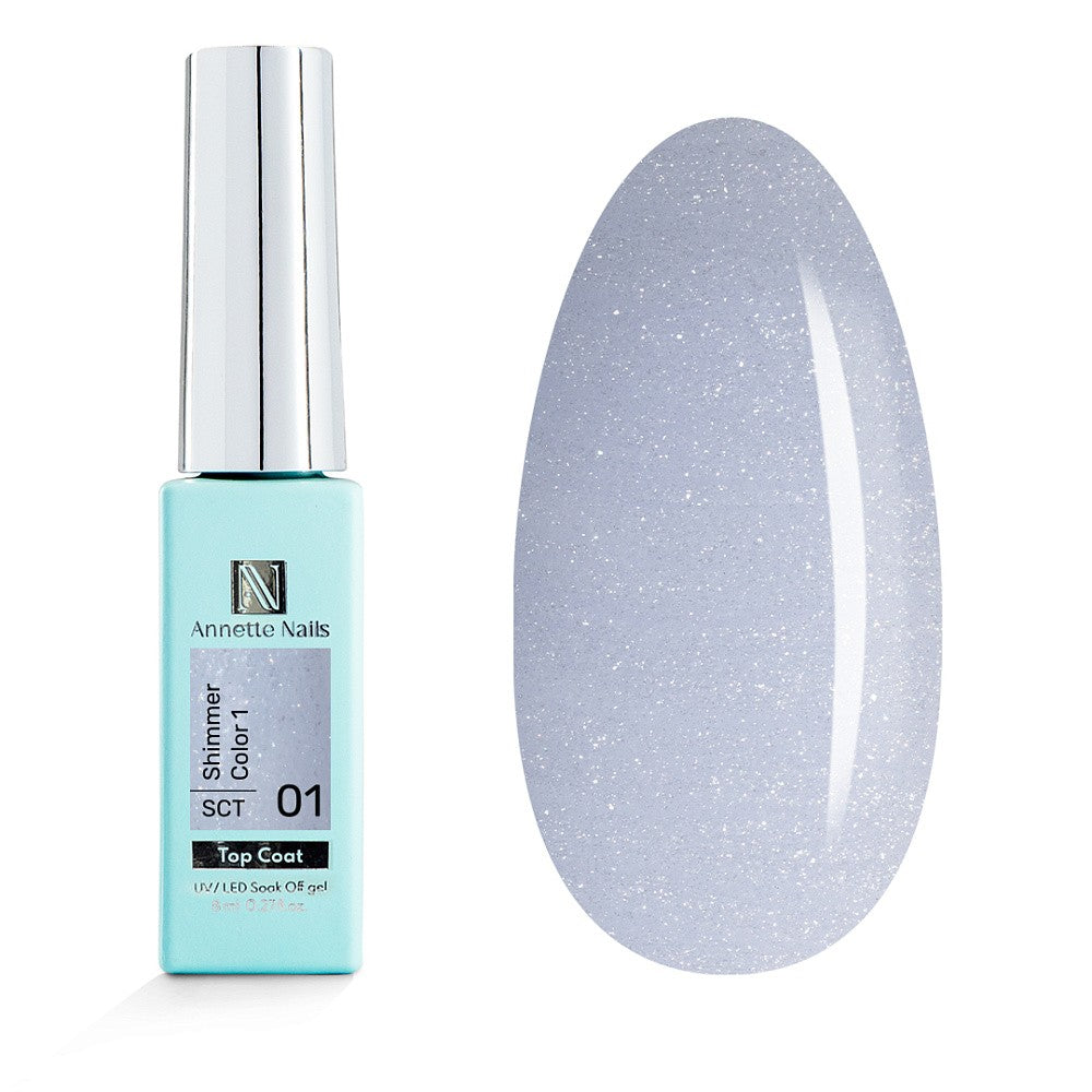 ANNETTE NAILS Top coat Shimmer Color 1 SCT-01 8ml