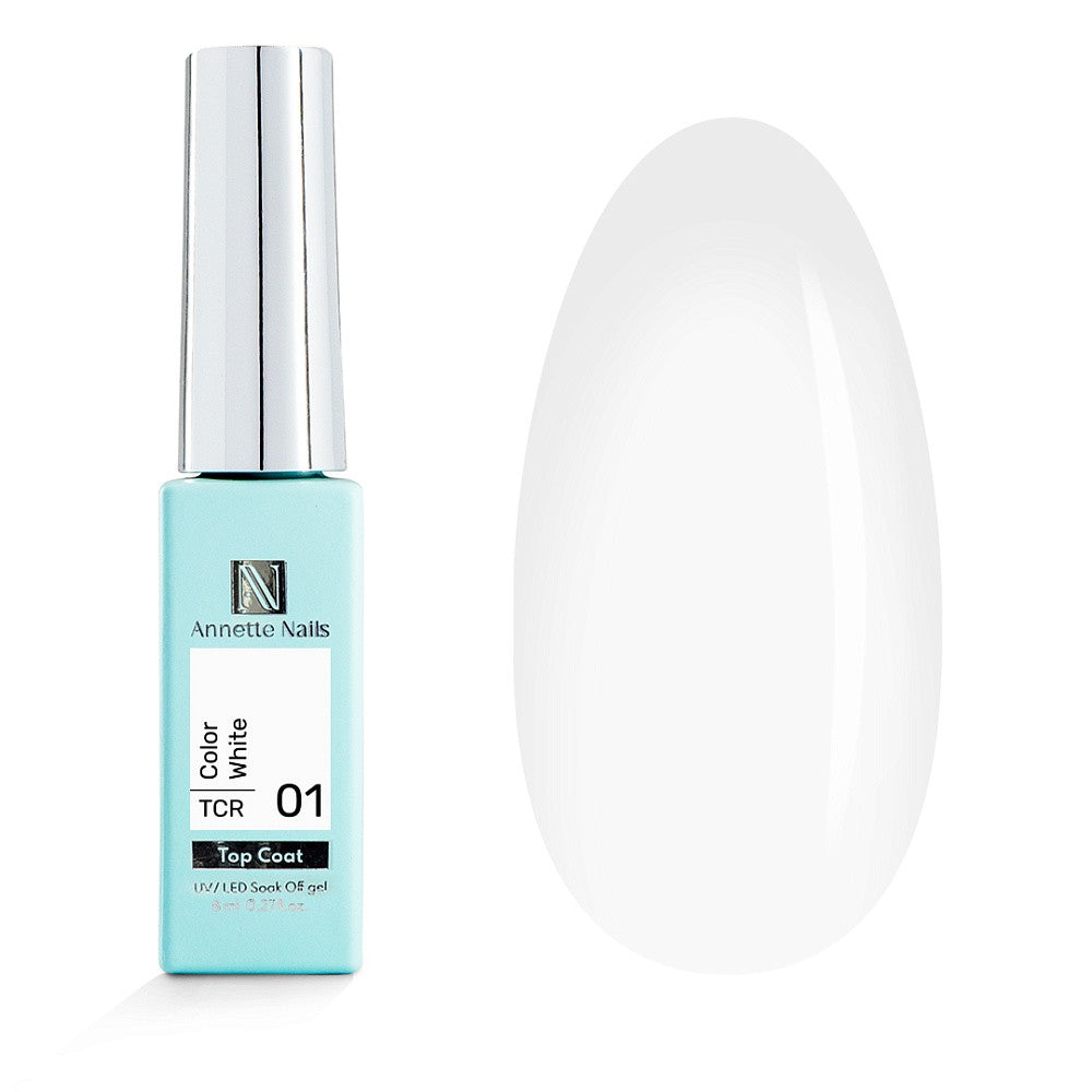 ANNETTE NAILS Top coat Color White TCR-01 8ml