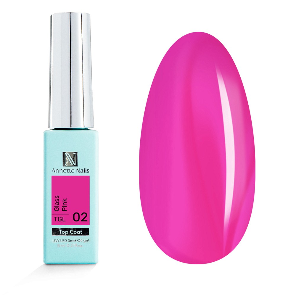 ANNETTE NAILS Top coat Glass Pink TGL-02 8ml