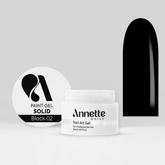 ANNETTE NAILS Paint gel Solid Black 02 5ml