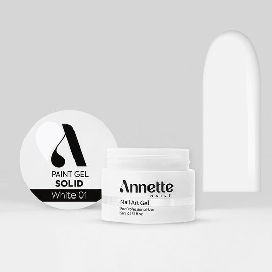 ANNETTE NAILS Paint gel Solid White 01 5ml