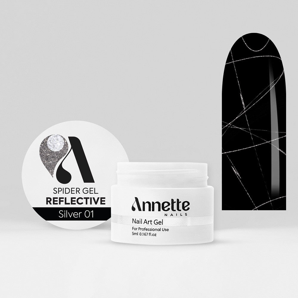 ANNETTE NAILS Spider Gel Reflective Silver 01 5ml