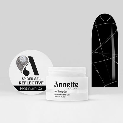 ANNETTE NAILS Spider Gel Reflective Platinum 02 5ml