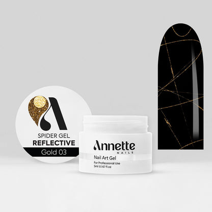 ANNETTE NAILS Spider Gel Reflective Gold 03 5ml