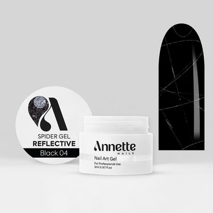 ANNETTE NAILS Spider Gel Reflective Black 04 5ml