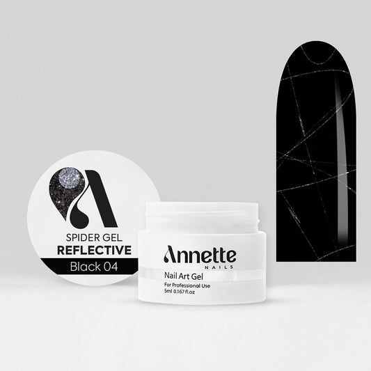 ANNETTE NAILS Spider Gel Reflective Black 04 5ml