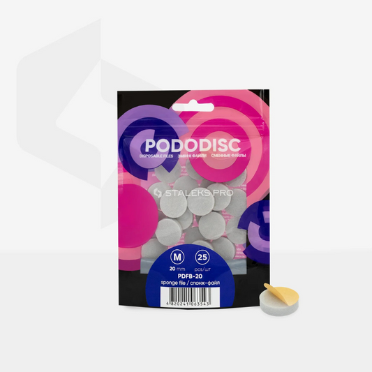 STALEKS Disposable files-sponges for pedicure disc PODODISC PRO L (25 pcs) PDFB-20