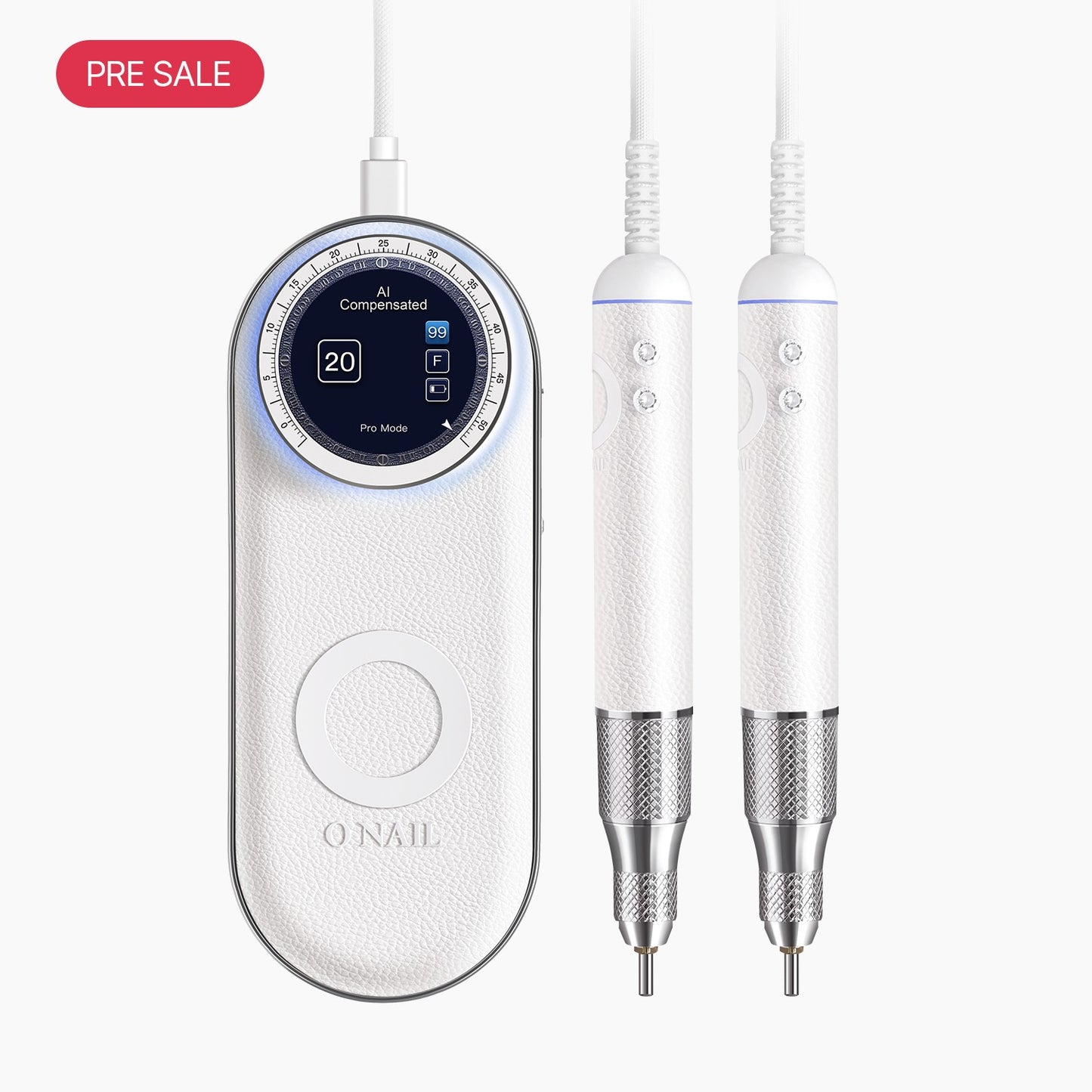 ONAIL AI Precision Nail Drill E-file, WHITE