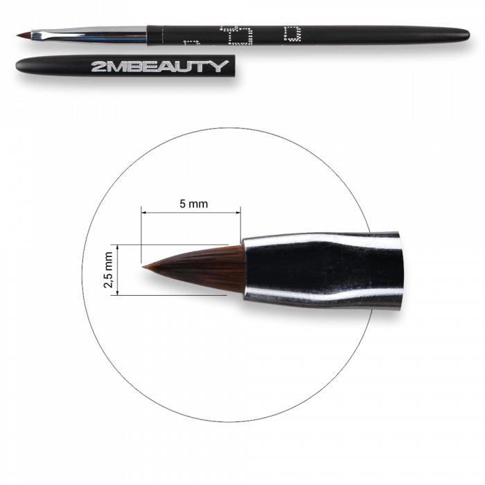 2M brush 00 OS black with lid