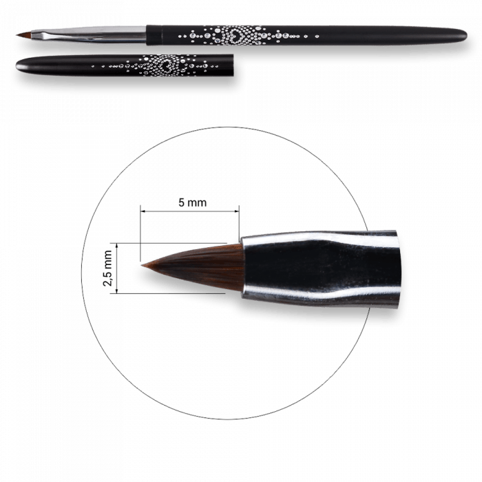 2M brush 00 OS black with lid