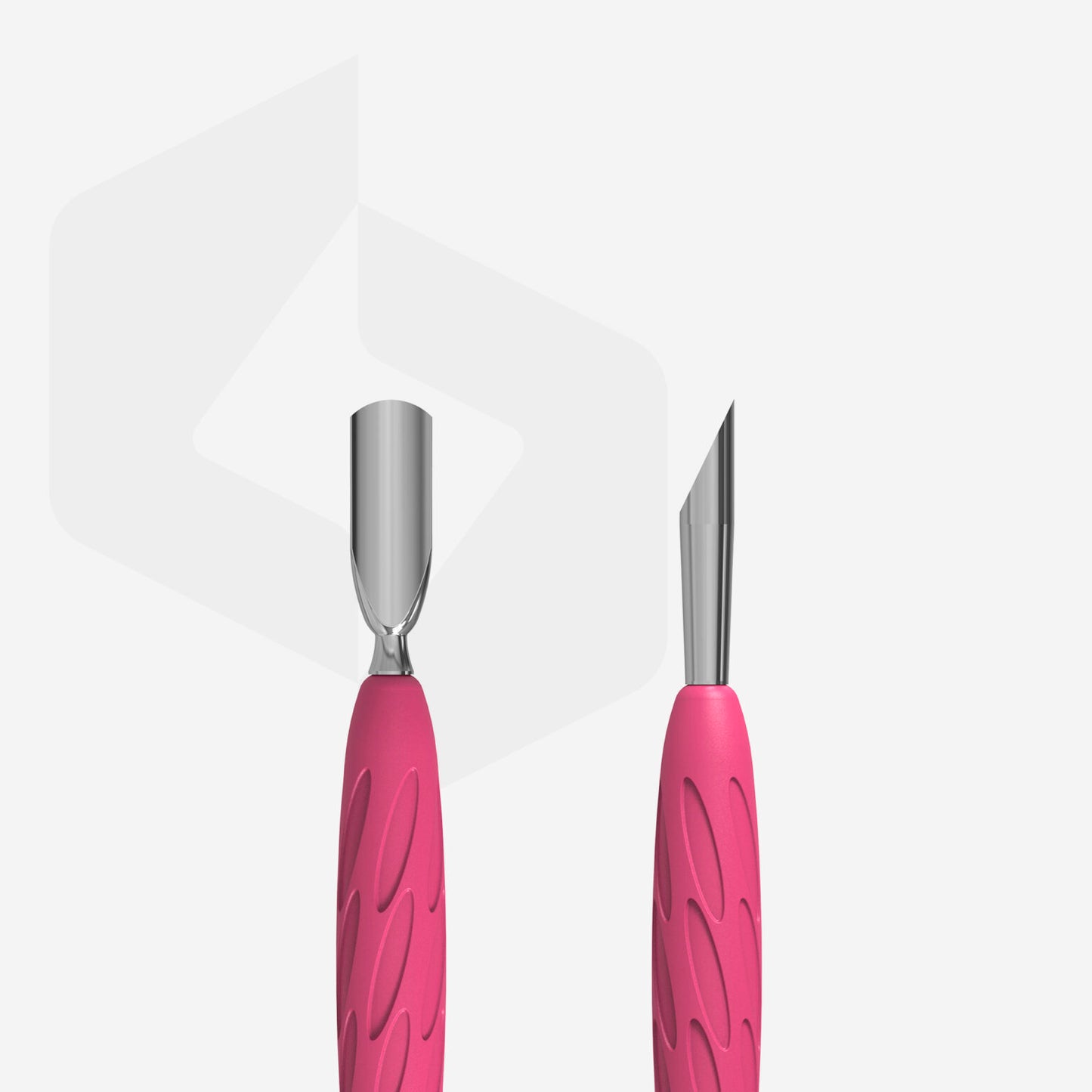 Staleks Manicure pusher Gummy with silicone handle UNIQ 10 TYPE 2 (rounded narrow and beveled pusher) PQ-10/2
