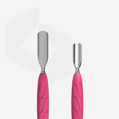 Staleks Manicure pusher Gummy with silicone handle UNIQ 10 TYPE 1 (rounded wide and rounded narrow pusher) PQ-10/1