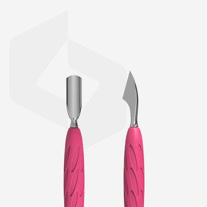 Staleks Manicure pusher Gummy with silicone handle UNIQ 10 TYPE 3 (rounded narrow pusher and cleaner) PQ-10/3