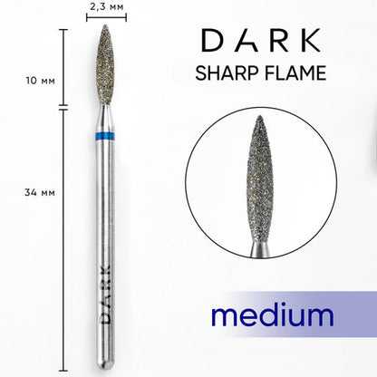 DARK SHARP FLAME diamond drill bit 2.3x10 mm (Blue)