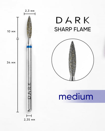 DARK SHARP FLAME diamond drill bit 2.3x10 mm (Blue)