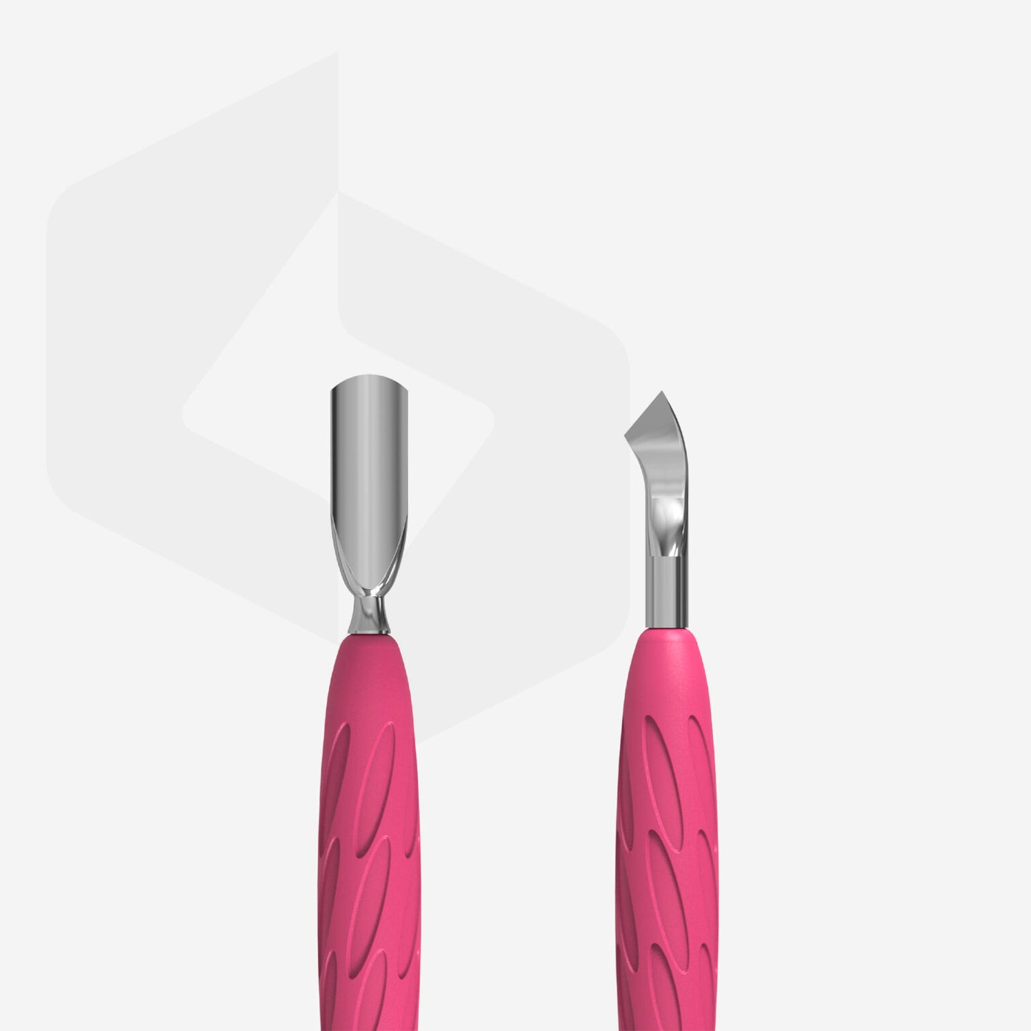 Staleks Manicure pusher Gummy with silicone handle UNIQ 10 TYPE 4.2 (rounded narrow pusher and bent blade) PQ-10/4.2