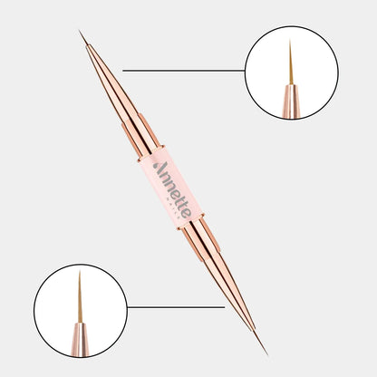 Annette Double Brush: Liner 7mm and Liner 9mm
