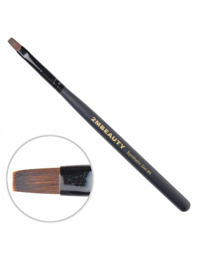 Black Beauty Brush Synthetic Gel 6 no lid