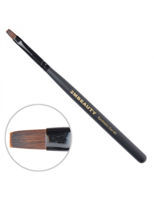 Black Beauty Brush Synthetic Gel 6 no lid