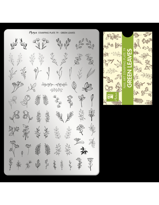 Moyra Stamping Plate 79 Green Leaves