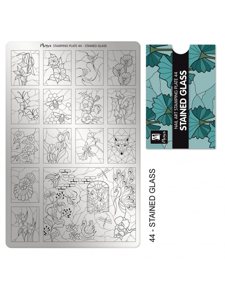 Moyra Stamping Plate 44 Stained Glass