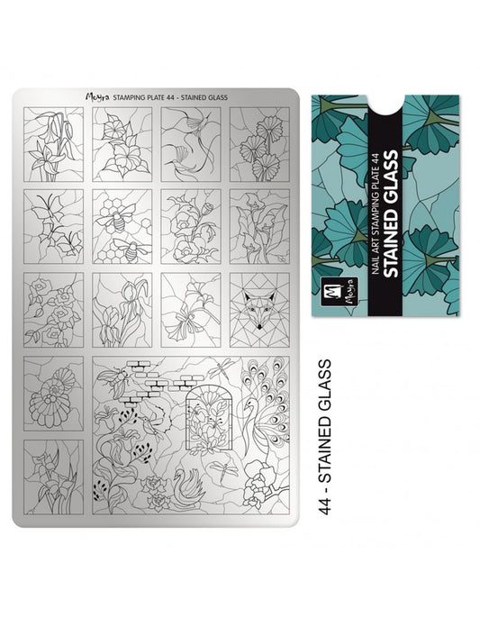 Moyra Stamping Plate 44 Stained Glass