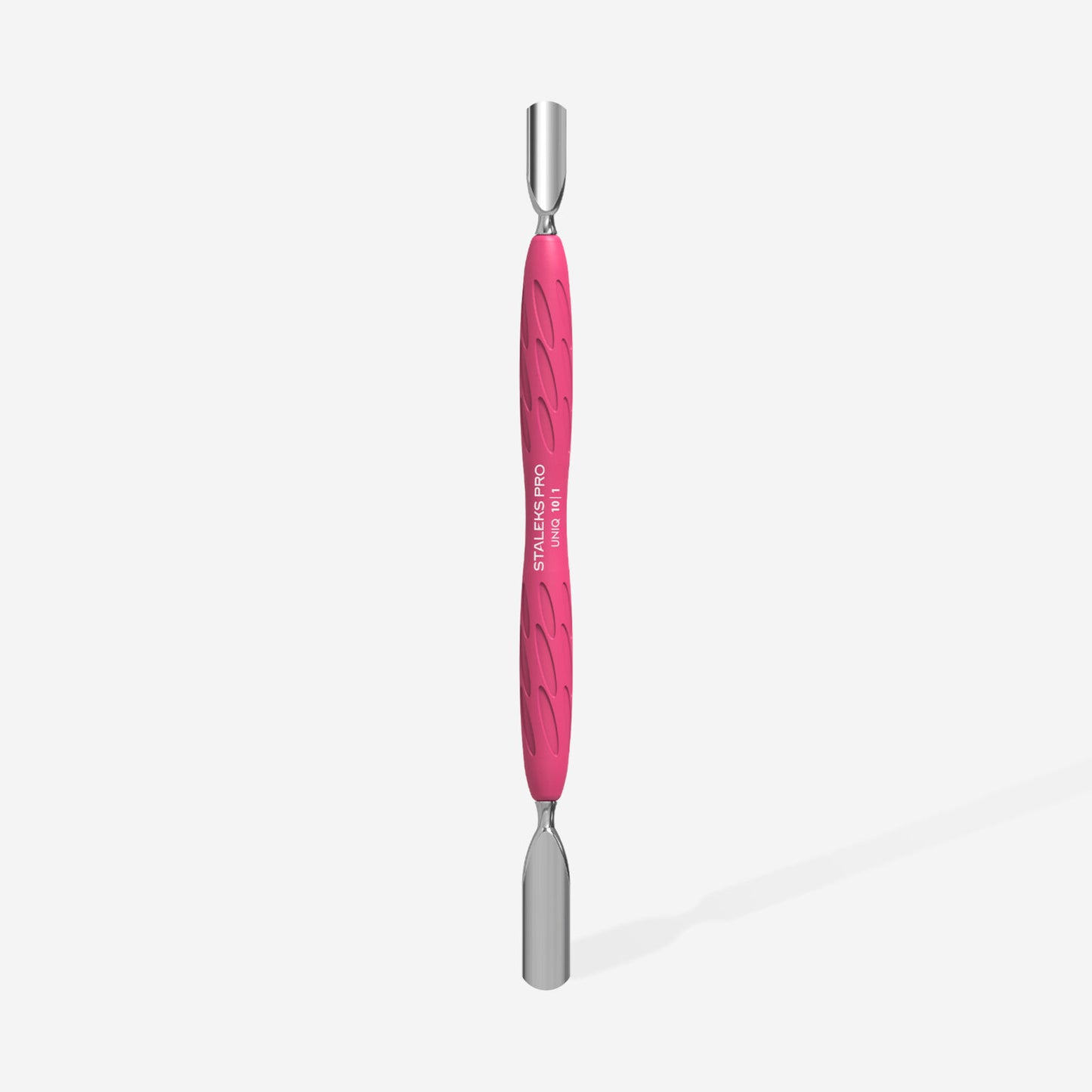 Staleks Manicure pusher Gummy with silicone handle UNIQ 10 TYPE 1 (rounded wide and rounded narrow pusher) PQ-10/1