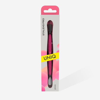 Staleks Manicure pusher Gummy with silicone handle UNIQ 10 TYPE 1 (rounded wide and rounded narrow pusher) PQ-10/1