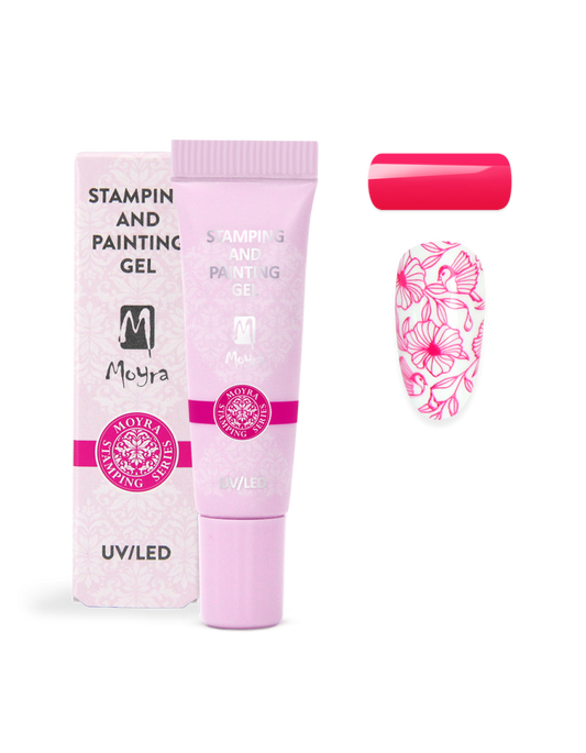 Moyra Stamping and painting gel, 13 vivid pink