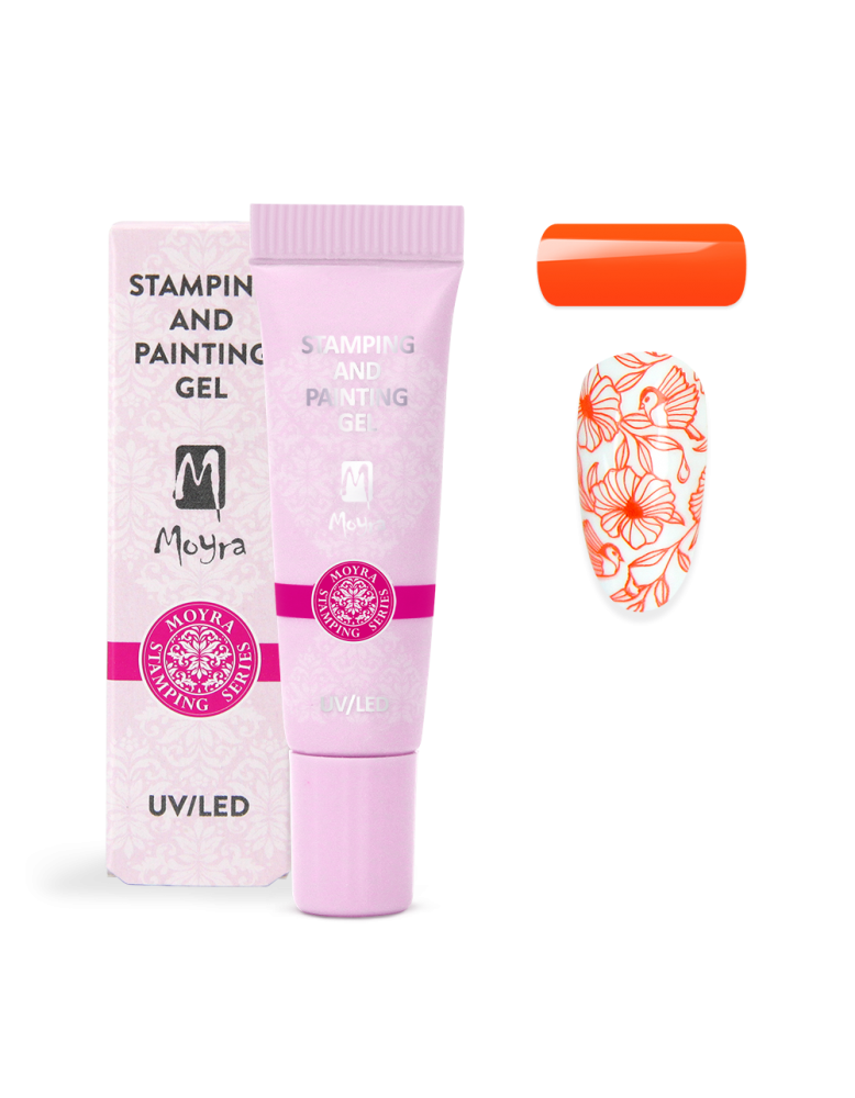 Moyra Stamping and painting gel, 11 vivid orange