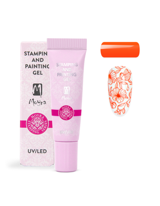 Moyra Stamping and painting gel, 11 vivid orange