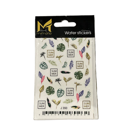 Mimona Nail Water Decal Stickers J350-SUMMER