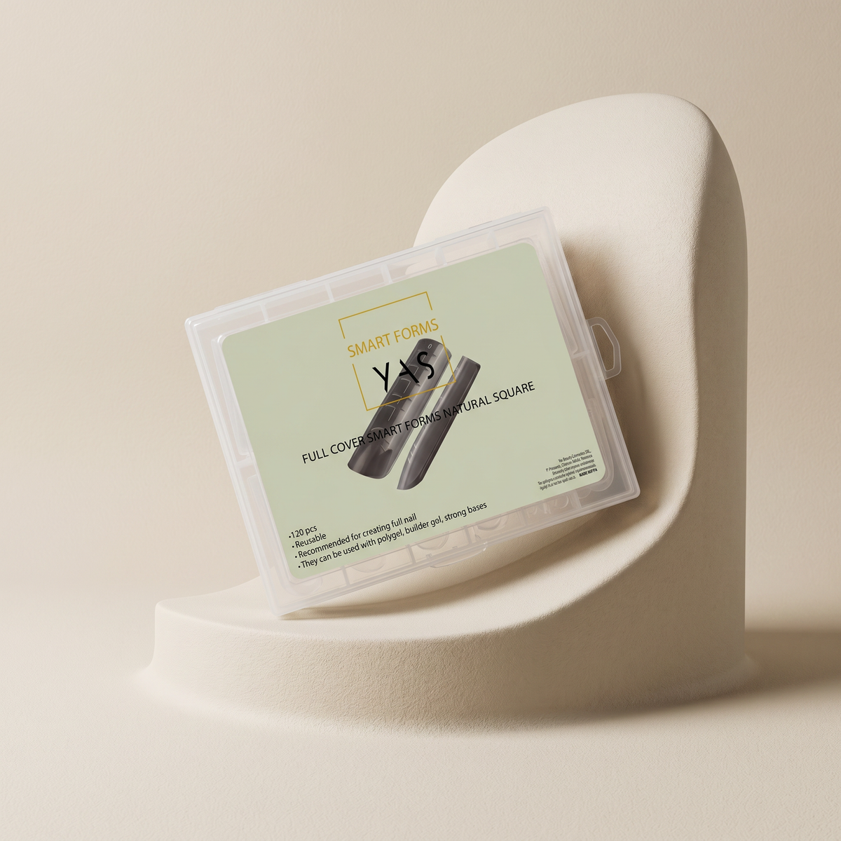 YAS FULL COVER SMART FORMS NATURAL SQUARE 120pcs