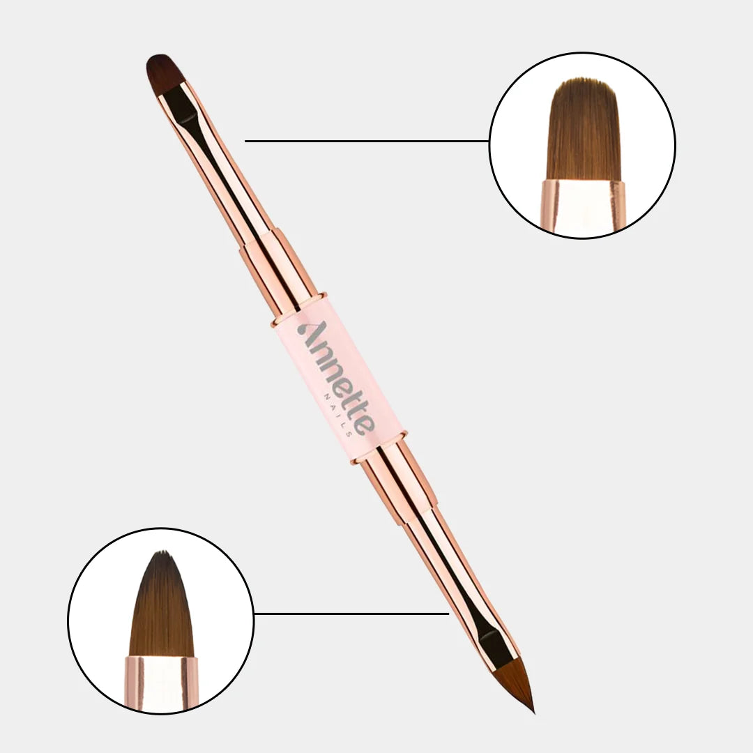 Annette Double Brush: Oval 6 and Cat tongue 6