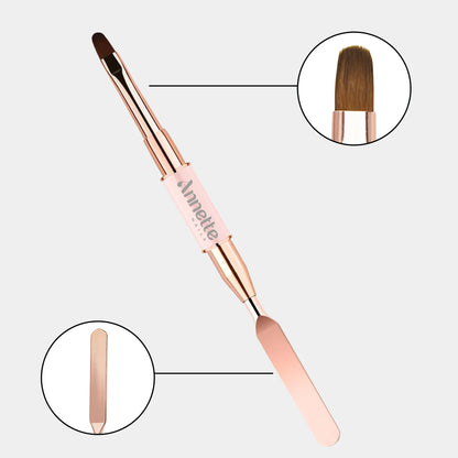 Annette Double Brush: Oval 8 and Spatula