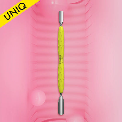 Staleks Manicure pusher Uniq 10 Type 1 Yellow (wide rounded+narrow rounded pusher) PQ-10/1Y