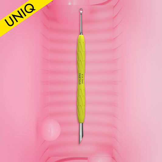 Staleks Manicure pusher Uniq 11 Type 2 Yellow (slanted pusher + ring) PQ-11/2Y