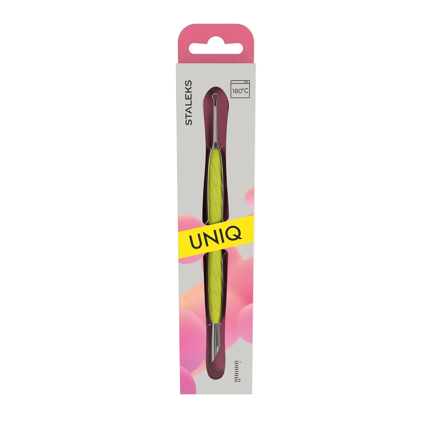 Staleks Manicure pusher Uniq 11 Type 2 Yellow (slanted pusher + ring) PQ-11/2Y