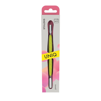 Staleks Manicure pusher Uniq 10 Type 1 Yellow (wide rounded+narrow rounded pusher) PQ-10/1Y